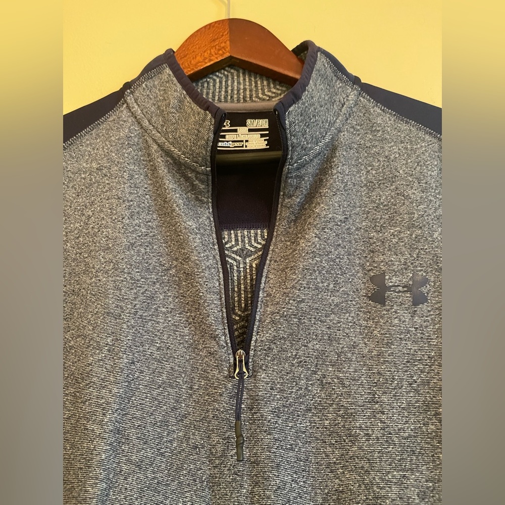 Men's Under Armour Half Zip Sweater Gray Size S - Picture 6 of 11
